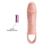 2,5 cm Dolgu Uzatmalı Titreşimli Penis Kılıfı Prezervatif Vibratör - Görsel 13