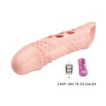 2,5 cm Dolgu Uzatmalı Titreşimli Penis Kılıfı Prezervatif Vibratör - Görsel 11