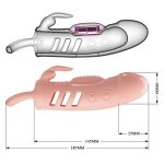 2,5 cm Dolgu Uzatmalı Titreşimli Penis Kılıfı Prezervatif Vibratör - Görsel 14