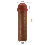 2,5 cm Dolgulu Premium Melez Rengi Silikon Penis Kılıfı - Nile - Görsel 6