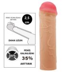 2,5 cm Dolgulu Premium Ten Rengi Silikon Penis Kılıfı - Nile - Görsel 6
