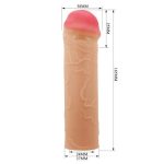 2,5 cm Dolgulu Premium Ten Rengi Silikon Penis Kılıfı - Nile - Görsel 7