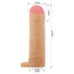 2,5 cm Dolgulu Premium Ten Rengi Silikon Penis Kılıfı - Bunion - Görsel 6