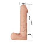26 cm Belden Bağlamalı İçi Dolu Titreşimli Büyük Strapon Penis - Görsel 8