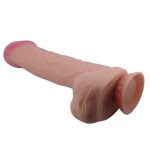 26 cm Kıkırdak Yapılı Çift Katmanlı Gerçekçi Melez Dildo Penis - Görsel 6