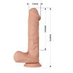 26 cm Titreşimli Gerçekçi Kalın Dildo Penis - Bergrisi - Görsel 6