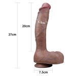 27 cm Yeni Nesil Çift Katmanlı Gerçekçi Kalın Dildo Penis - Görsel 8