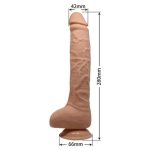 28 cm Titreşimli Gerçekçi Kalın Dildo Penis - Dick - Görsel 8
