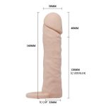 4 cm Dolgulu Realistik Uzatmalı Penis Kılıfı Dildo Ten Rengi Penis - Görsel 7