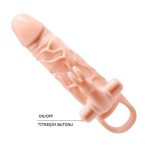 5 cm Dolgu Uzatmalı 10 Fonksiyonlu Çift Titreşimli Penis Kılıfı Prezervatif Vibratör - Görsel 6