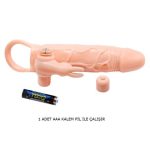 5 cm Dolgu Uzatmalı 10 Fonksiyonlu Çift Titreşimli Penis Kılıfı Prezervatif Vibratör - Görsel 7