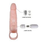 5 cm Dolgu Uzatmalı Titreşimli Penis Kılıfı Prezervatif Vibratör - Görsel 6