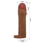 5 cm Dolgulu Premium Melez Rengi Silikon Penis Kılıfı - Hani - Görsel 6