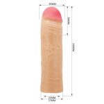 5 cm Dolgulu Premium Ten Rengi Silikon Penis Kılıfı - Chane - Görsel 6