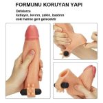 5 cm Uzatmalı Realistik Titreşimli Melez Penis Kılıfı XTender - Görsel 6