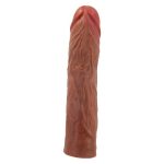 7,6 cm Dolgulu Premium Melez Rengi Silikon Penis Kılıfı - Derek - Görsel 6