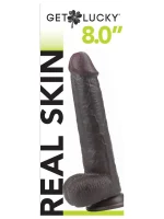 8" Dual Layer Oynar Derili Realistik Siyah Penis 20 cm - Görsel 5