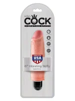 King Cock 6'' Stiffy Titreşimli Vibratör Ten 15.5 cm - Görsel 2