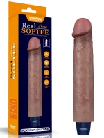 9" REAL SOFTEE Rechargeable Silicone Vibrating Dildo - Görsel 4