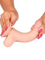 7" Dual Layer Oynar Derili Realistik Penis 18 cm - Görsel 4