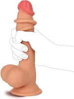7.6" Dual Layer Oynar Derili Realsitik Dildo 19 cm - Görsel 3
