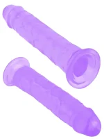 8.5" Realistik Mor Jel Dildo 21.5 cm - Görsel 2