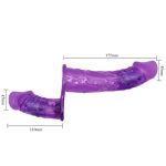 Belden Bağlamalı Çift Taraflı Titreşimli Strapon Dildo - Görsel 6