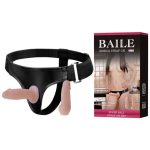 Belden Bağlamalı İçi Dolu Çift Strapon Penis - Görsel 12