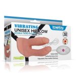 Belden Bağlamalı Titreşimli 12,5 cm İçi Boş İkili Çatal Strapon Penis - Görsel 6