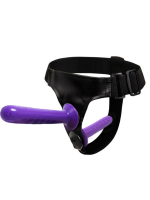 Afrodit Shop Mor Double Dong Belden Bağlamalı Çift Taraflı Bisex Dildo model 2