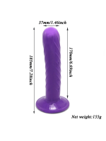 Afrodit Shop Mor Double Dong Belden Bağlamalı Çift Taraflı Bisex Dildo model 2 - Görsel 2