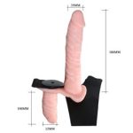 Double Belden Bağlamalı Anal Plug ve Realistik Titreşimli Penis - Görsel 6