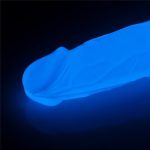 Gece Parlayan Fosforlu Belden Bağlamalı 19 cm Realistik Vantuzlu Şeffaf Dildo Penis - Görsel 8