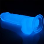 Gece Parlayan Fosforlu Belden Bağlamalı 19 cm Realistik Vantuzlu Şeffaf Dildo Penis - Görsel 7