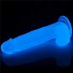 Gece Parlayan Fosforlu Belden Bağlamalı 19 cm Realistik Vantuzlu Şeffaf Dildo Penis - Görsel 6