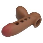 Hava Yastıklı Premium Melez Rengi Silikon Penis Kılıfı - Tyronn - Görsel 8