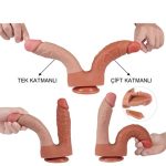 İki Uçlu Vantuzlu Yeni Nesil Realistik Çatal Dildo Penis - Görsel 6