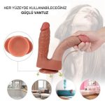 İki Uçlu Vantuzlu Belden Bağlamalı Yeni Nesil Realistik Çatal Dildo Penis - Görsel 6