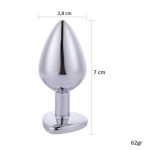 Kalpli Mücevher Taşlı Paslanmaz Çelik Anal Tıkaç (Plug) - Görsel 7