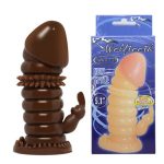 Klitoral Uyarıcılı Tırtıklı Boğumlu Penis Kılıfı - Görsel 6