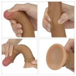 18 cm Belden Bağlamalı Çift Katmanlı Testissiz Melez Realistik Penis + Kemer + Kayganlaştırıcı Hediyeli - Görsel 8