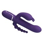 Manyetik Şarjlı Oynar Gövdeli Klitoral & Anal Uyarıcılı Teknolojik Vibratör Penis - Görsel 14
