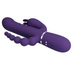 Manyetik Şarjlı Oynar Gövdeli Klitoral & Anal Uyarıcılı Teknolojik Vibratör Penis - Görsel 15