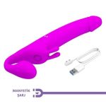 Manyetik USB Şarjlı Klitoris Darbe Modlu Çift Taraflı Strapon Teknolojik G-Spot Vajinal Vibratör - Zanini - Görsel 7