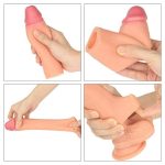Nature Extender 4.5 cm Dolgulu Premium Ten Rengi Silikon Penis Kılıfı - Görsel 6