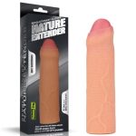 Nature Extender 4.5 cm Dolgulu Premium Ten Rengi Silikon Sünnetsiz Penis Kılıfı - Görsel 7