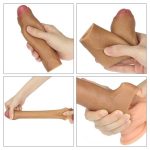 Nature Extender 4.5 cm Dolgulu Premium Silikon Sünnetsiz Melez Penis Kılıfı - Görsel 6