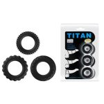 Titan 3'lü Tırtıklı Penis Halkası - Görsel 16