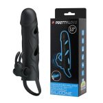 Titreşimli Klitoral Uyarıcılı Uzatmalı Penis Kılıfı Zenci Penis - Görsel 8