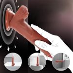 Belden Bağlamalı USB Manyetik Şarjlı 21,5 cm İleri Geri Hareketli Titreşimli Dildo - Marshall - Görsel 8